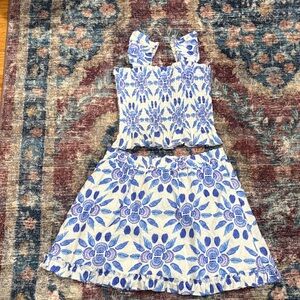 Kids HILL HOUSE 2 piece floral set! Size 11-12 but runs a little big